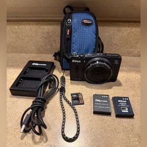 Nikon COOLPIX S9700 Black 16MP Compact Digital Camera JAPAN F/S Bundle - Tested